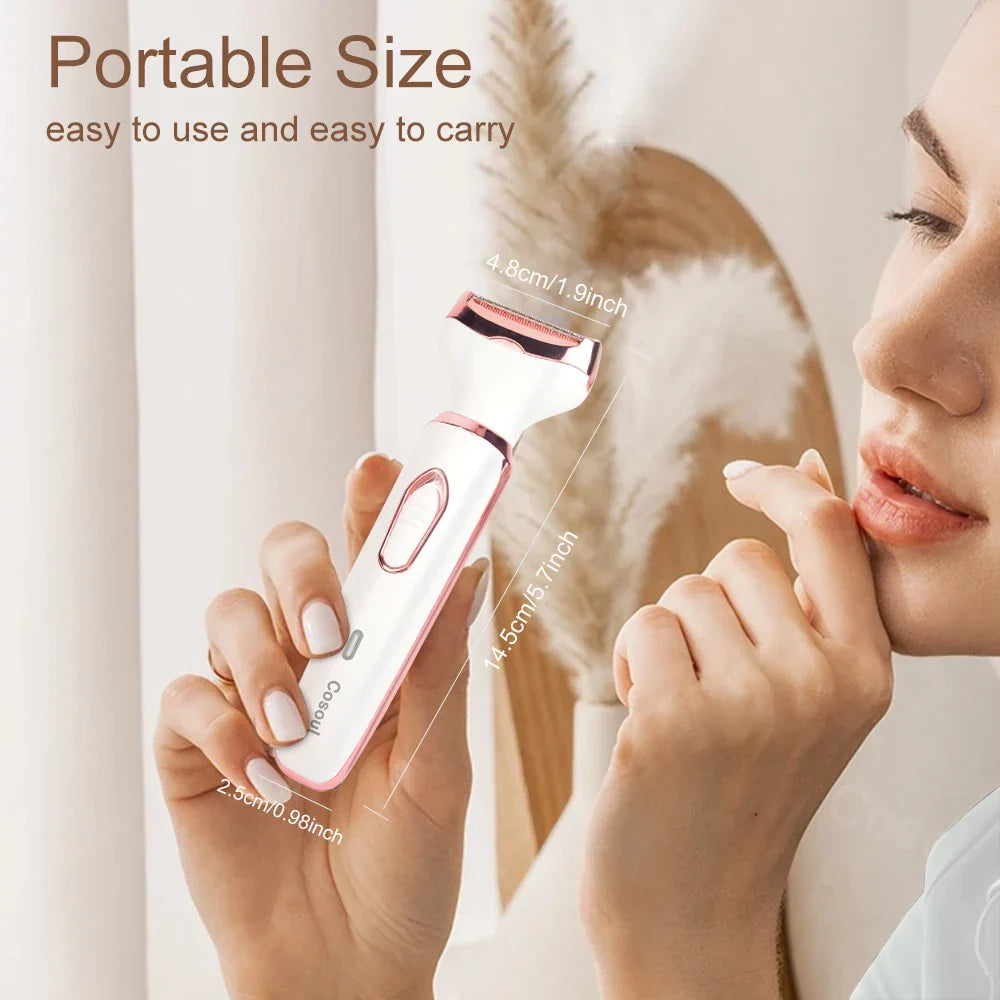 4 in 1 Electric Razor for Women Hair Trimmer White